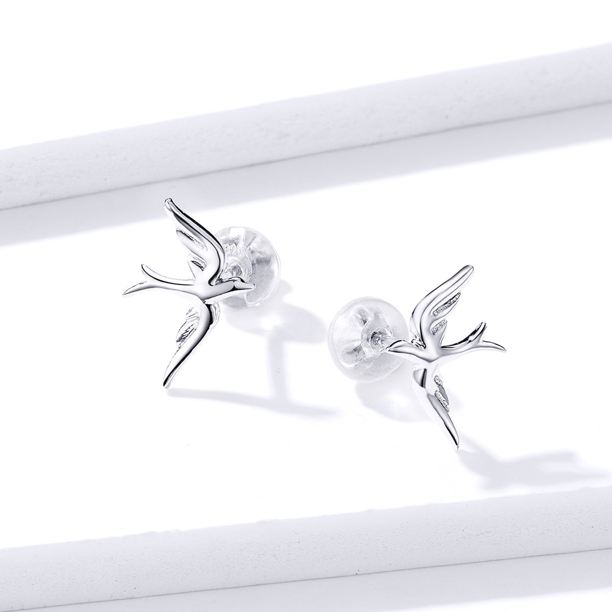 925 Sterling Silver Earrings 0.7*1.2cm for Women
