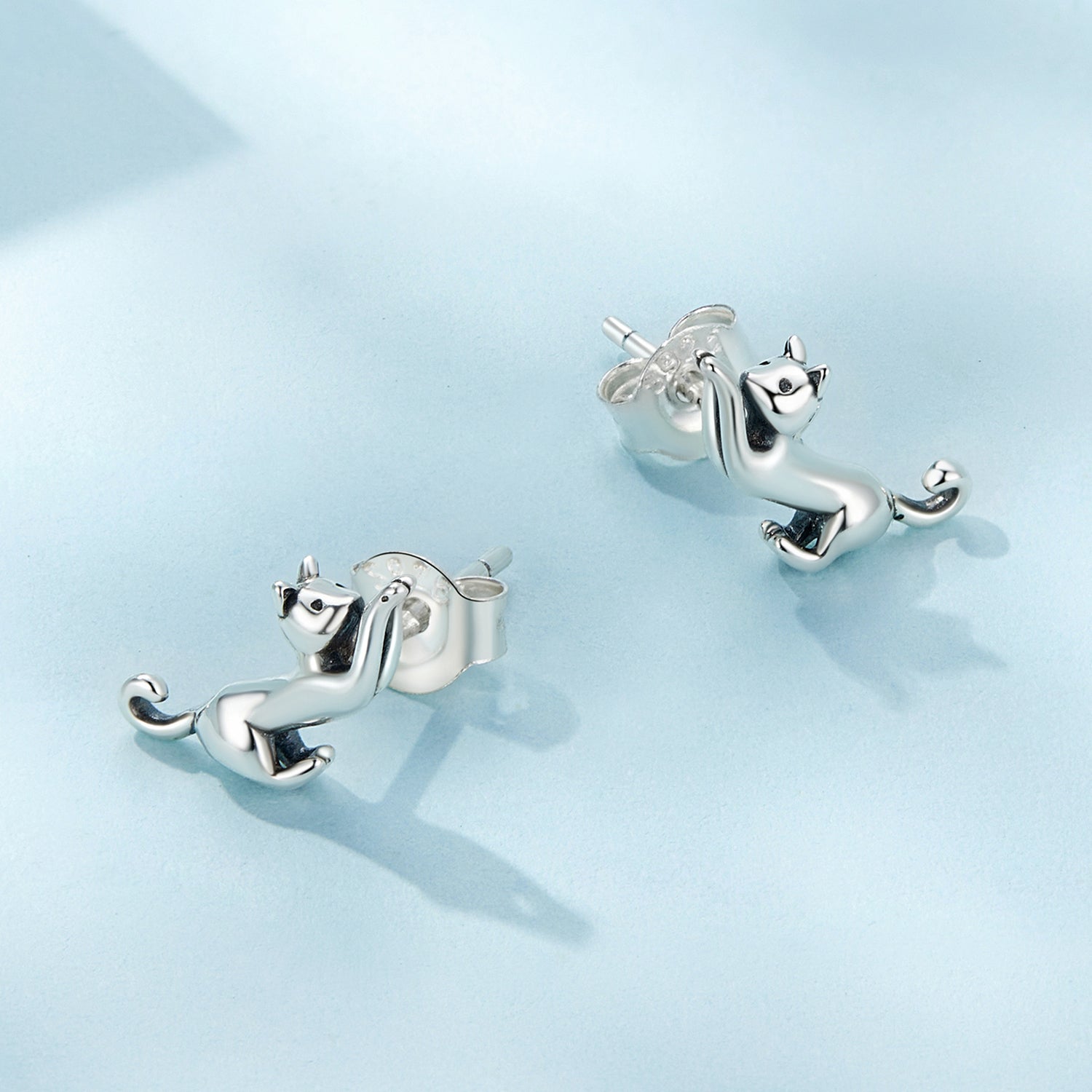 925 Sterling Silver Oxidized Earrings - 7*11mm for Women