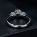 925 Sterling Silver Moissanite 6.5mm 1ct Ring, Size E for Women