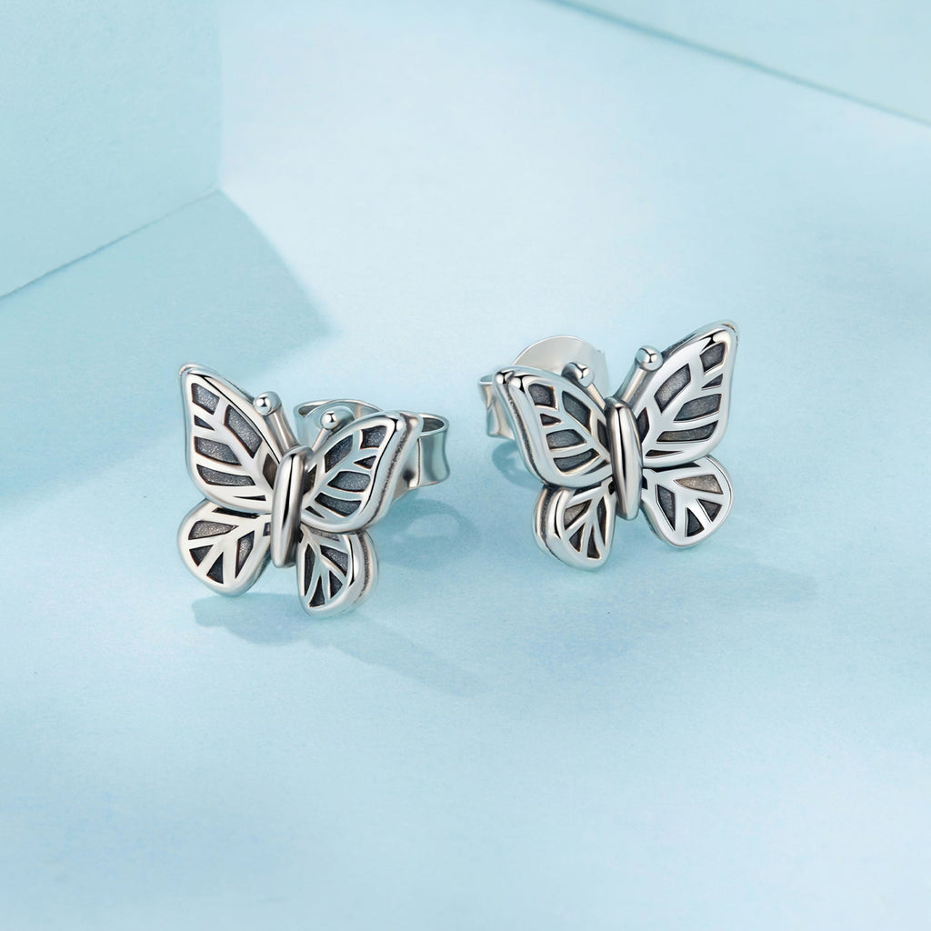 925 Sterling Silver Oxidized Silver Earrings for Women