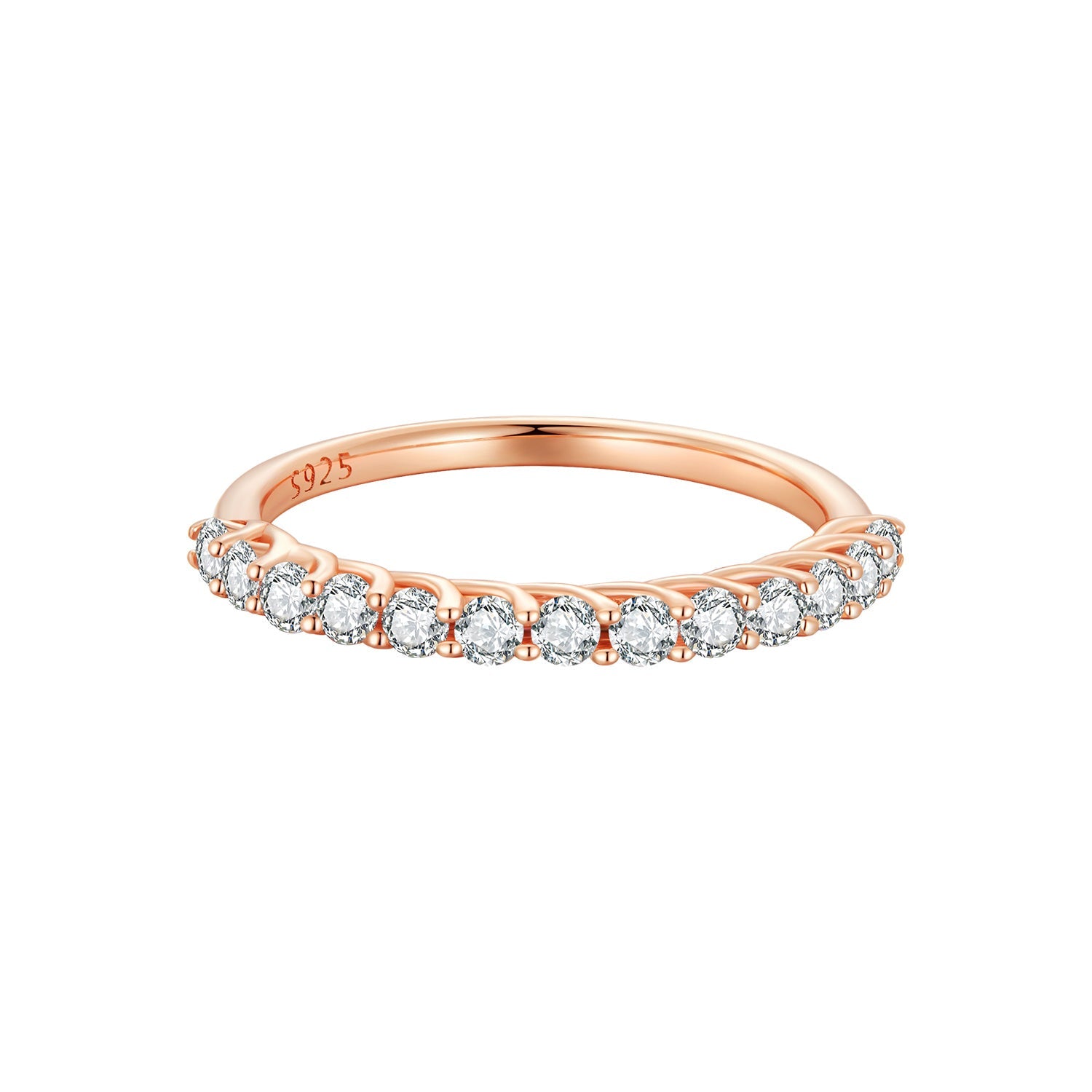 925 Sterling Silver Moissanite 0.03ct Ring Size 6A for Women