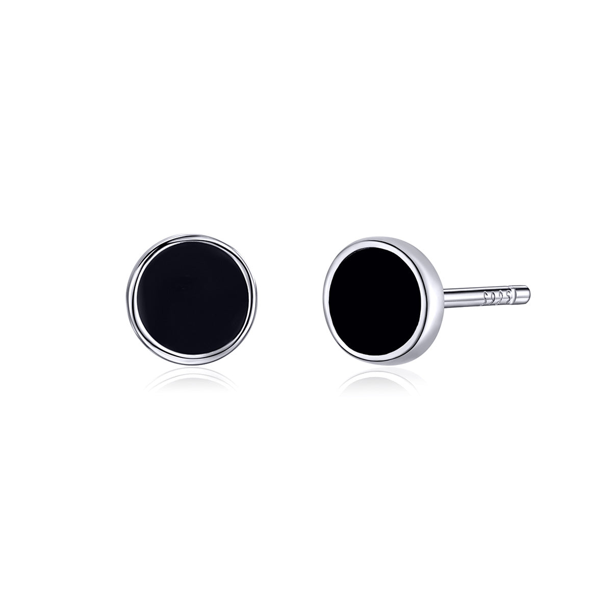 S925 Sterling Silver Earrings with Enamel Process for Women 0.5cm