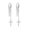 S925 Sterling Silver Plated Platinum Pavé Setting CZ Earrings for Women