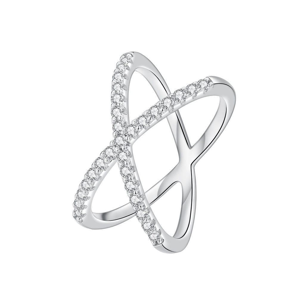 S925 Sterling Silver Moissanite Ring Size 8