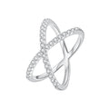 S925 Sterling Silver Moissanite Ring Size 8