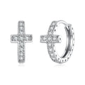 925 Sterling Silver Moissanite Earrings 1.3cm for Women