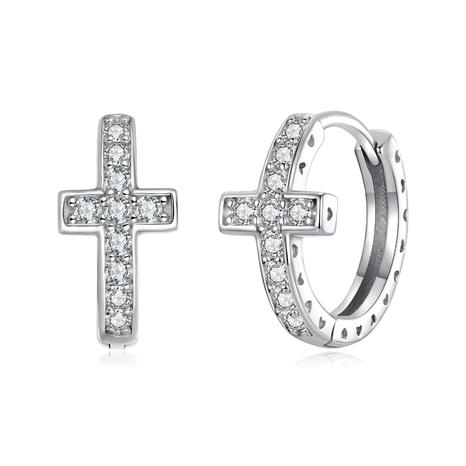 925 Sterling Silver Moissanite Earrings 1.3cm for Women