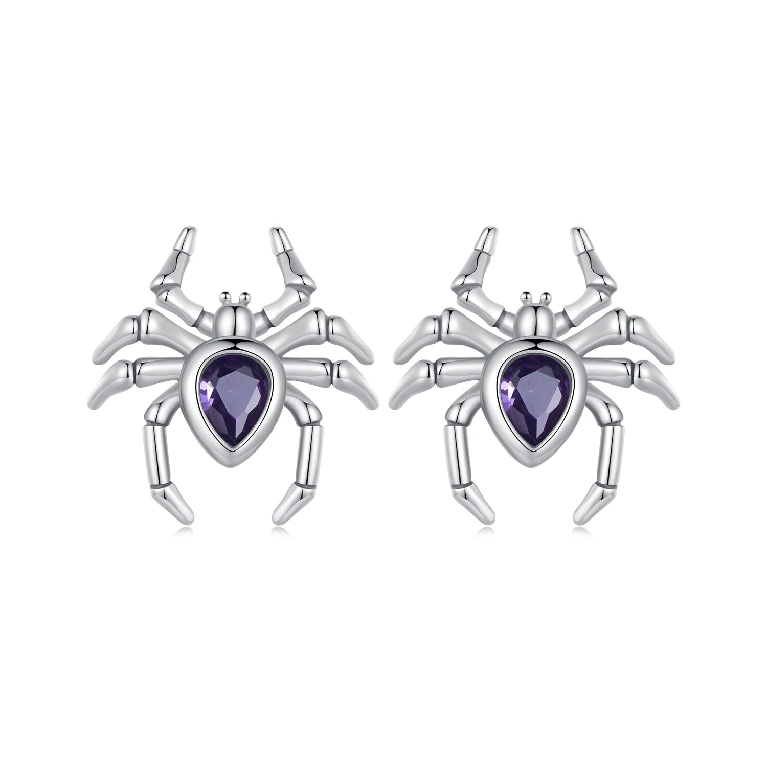 925 Sterling Silver Earrings with Pavé Setting CZ, Size 13*12mm