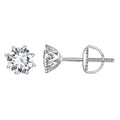 S925 Silver 0.5 Carat Moissanite Earrings 6.0mm for Women
