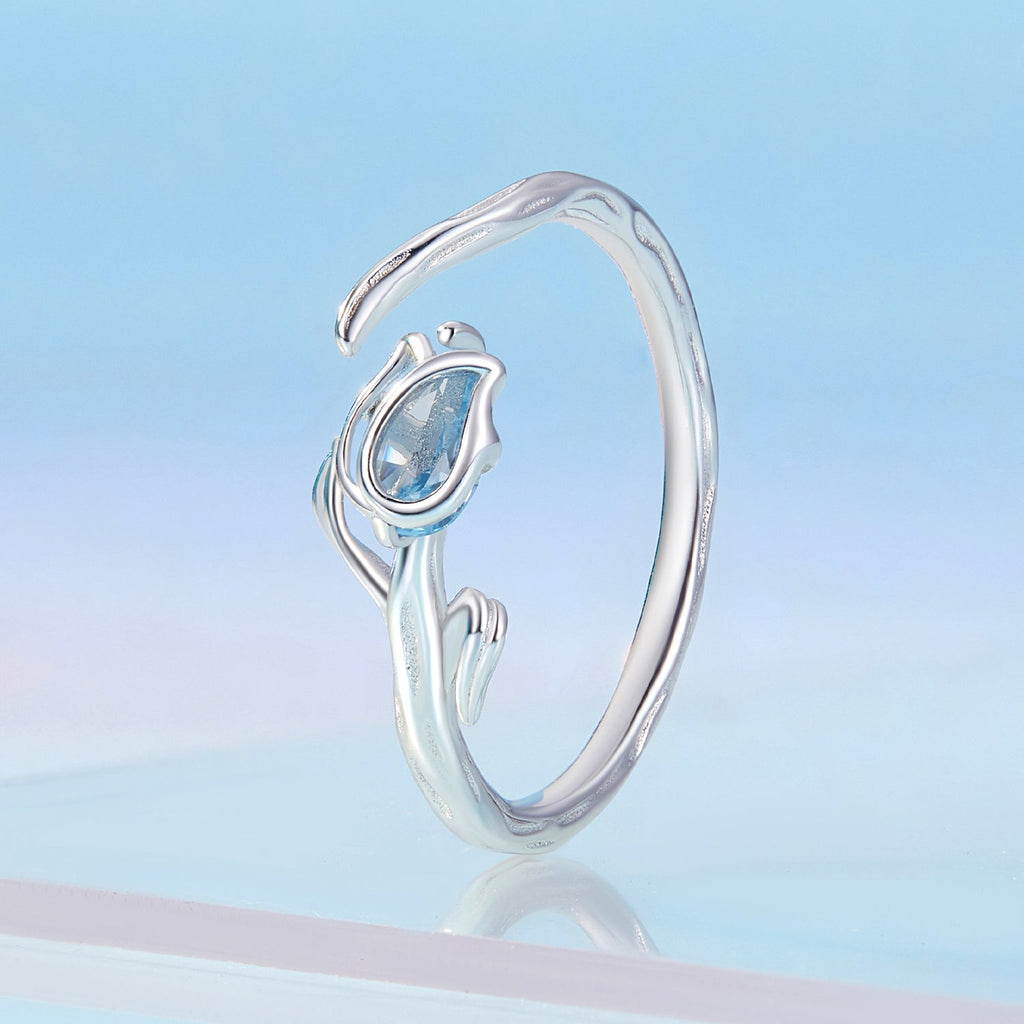 925 Sterling Silver 1.9mm Synthetic Spinel Ring for Women