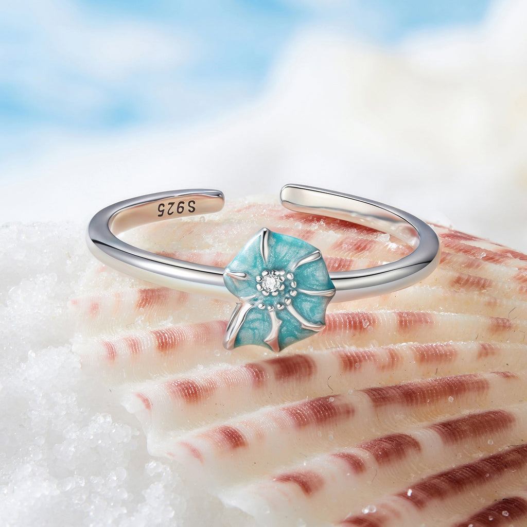 925 Sterling Silver Enamel Pavé CZ Spiral Ring for Women