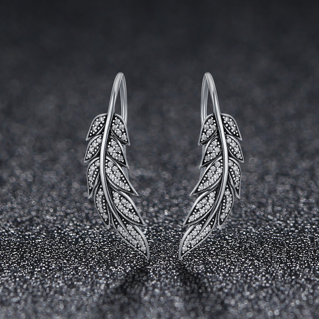 925 Sterling Silver Earrings with Pavé Setting CZ
