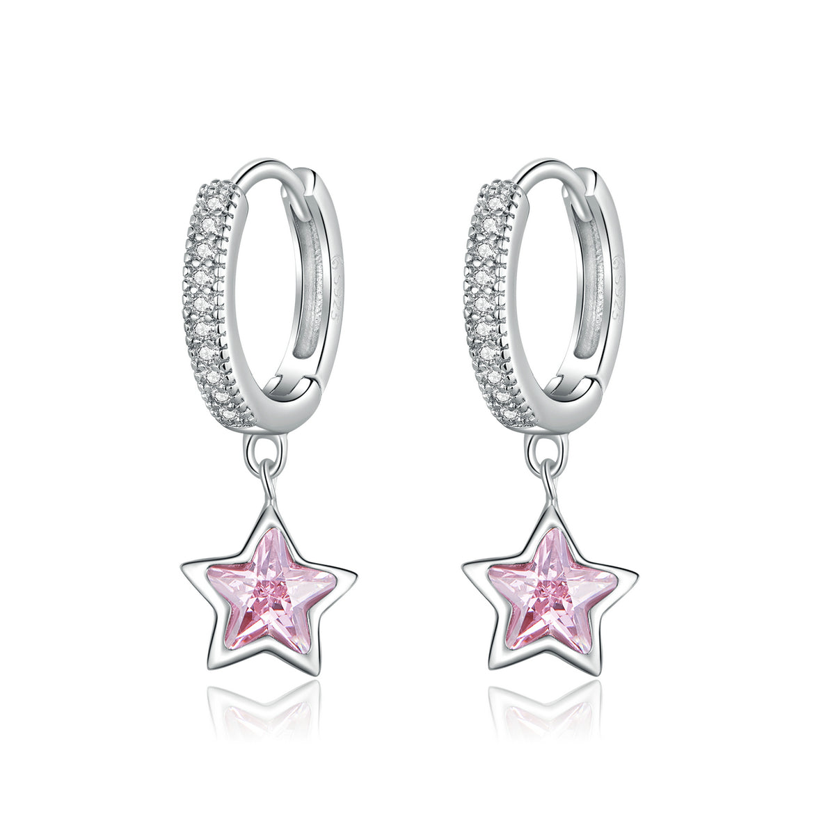 925 Sterling Silver Earrings with Pavé Setting CZ for Women