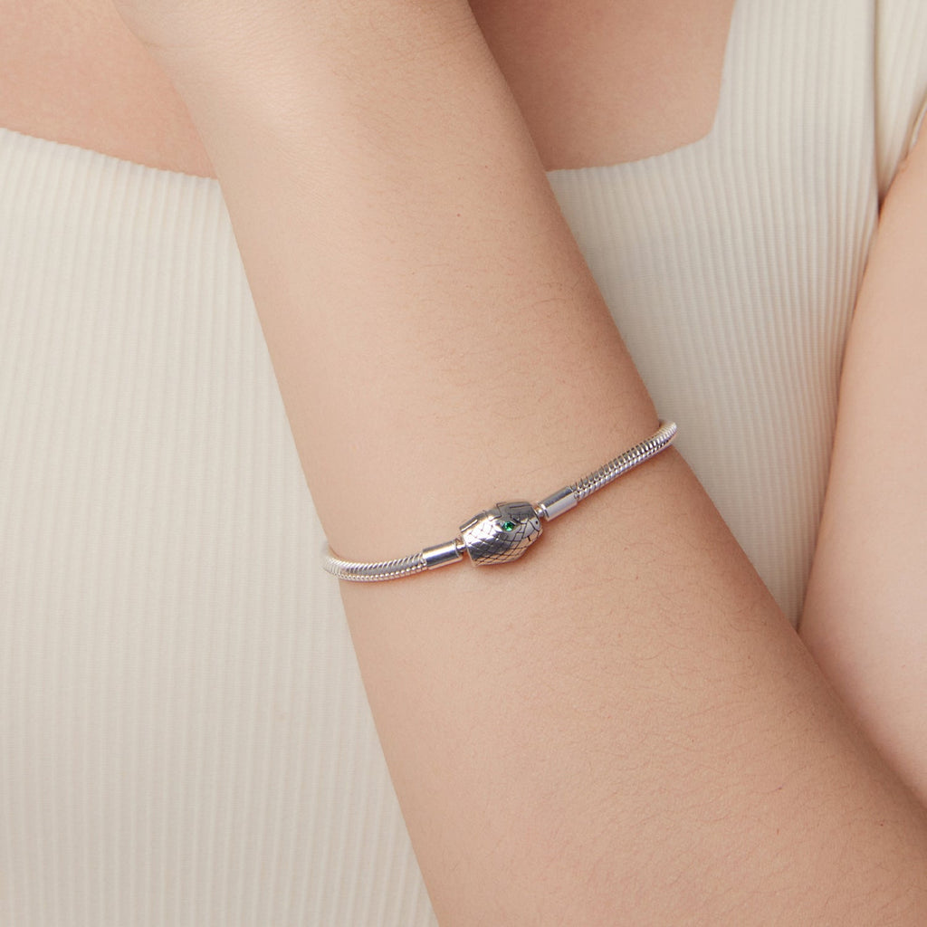 925 Sterling Silver Bracelet with CZ 17cm for Women