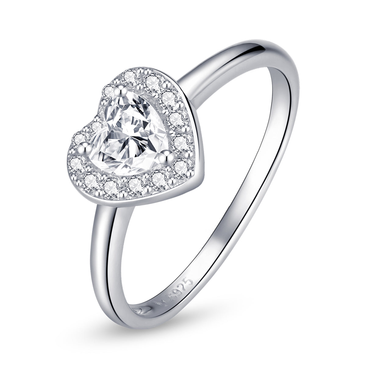 925 Sterling Silver Love CZ Ring Size 6.0 for Women