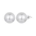 925 Sterling Silver Earrings with Quality Shell Pearl in White Gold Plating for Women