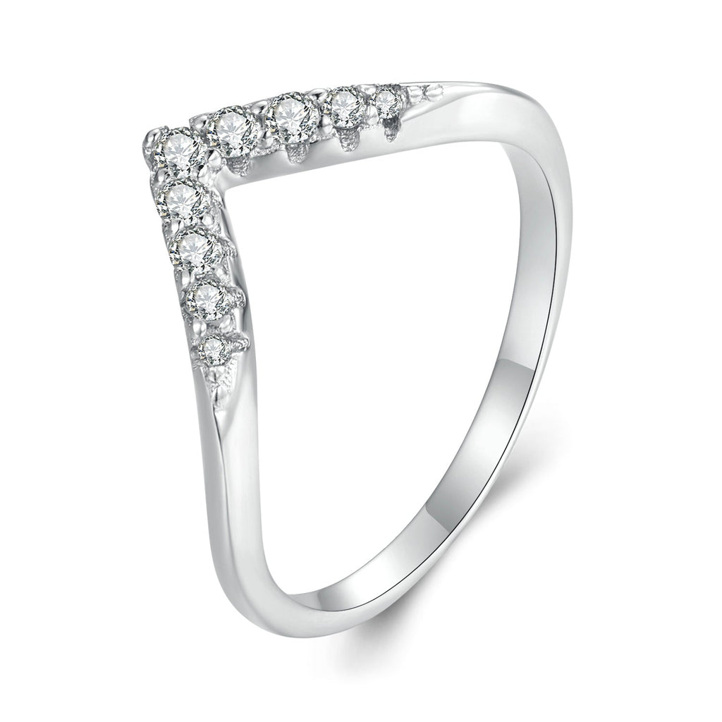 S925 Sterling Silver Moissanite 1.7mm Ring for Women - Size 6