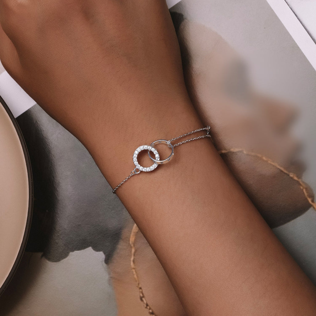925 Sterling Silver CZ Pavé Setting Bracelet