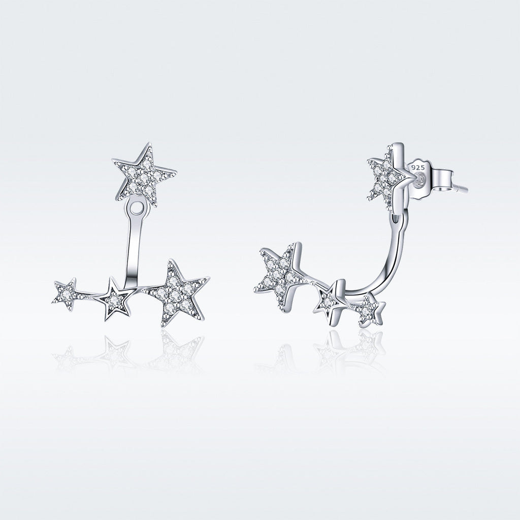 925 Sterling Silver Pavé Setting Earrings for Women