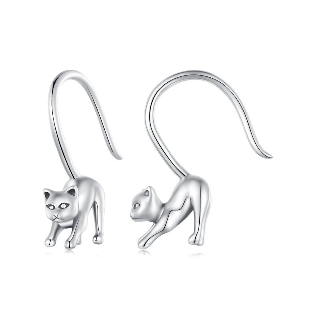 S925 Oxidized Silver Earrings 17x3mm for Women