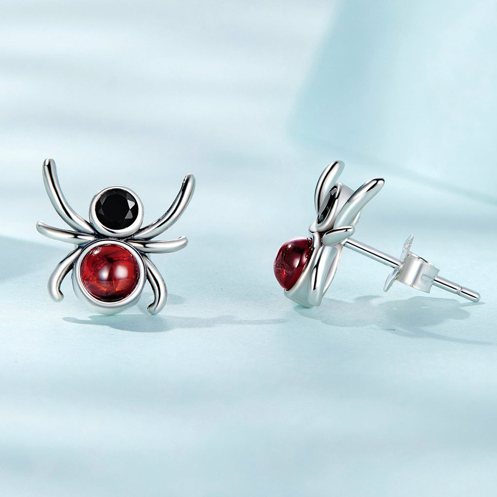 925 Sterling Silver Earrings with Pavé Setting CZ and Transparent Glass