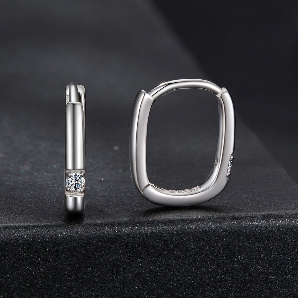 925 Sterling Silver Moissanite 0.16 ct Stud Earrings for Women