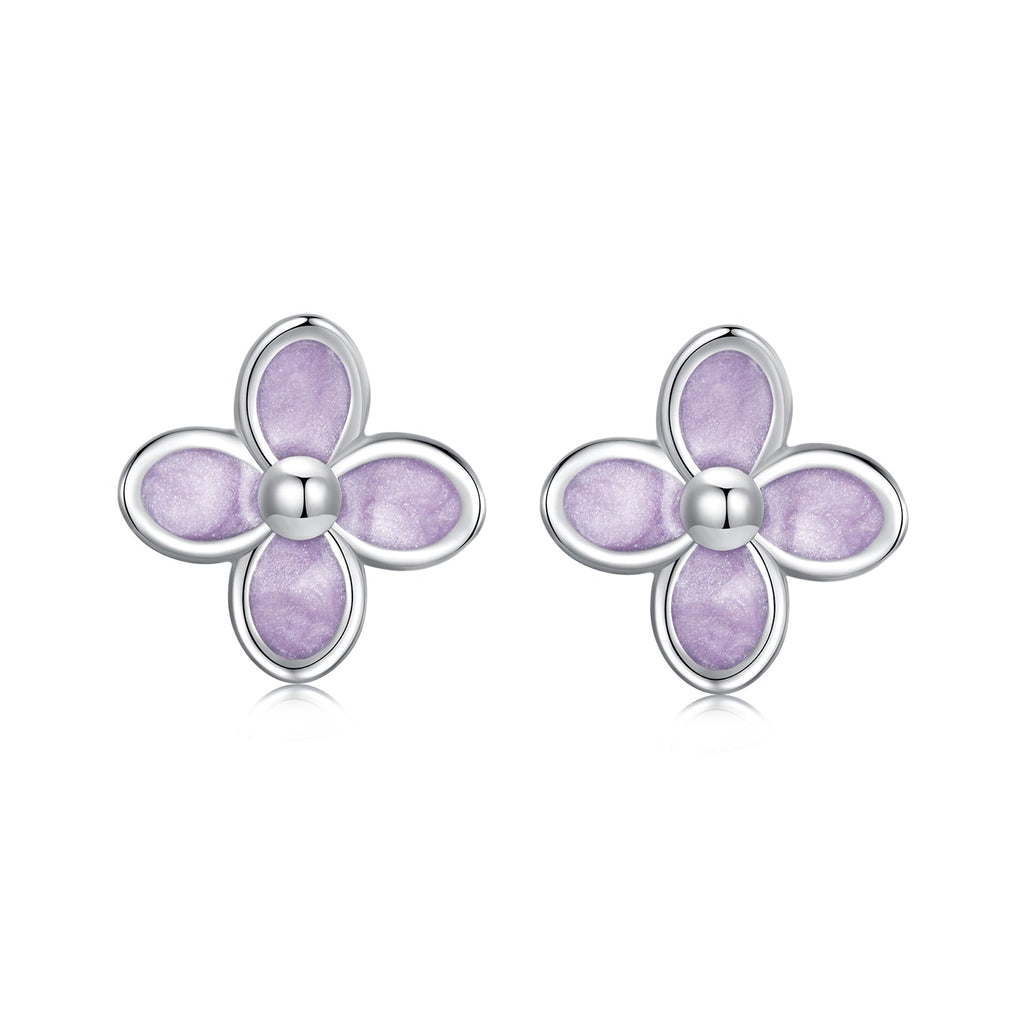 925 Sterling Silver Earrings with Enamel Process for Women