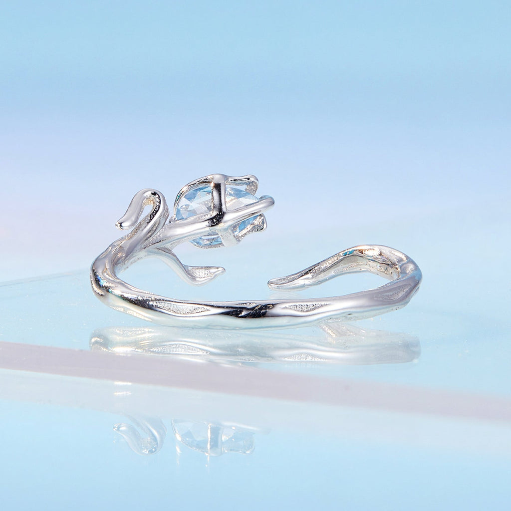 925 Sterling Silver 1.9mm Synthetic Spinel Ring for Women