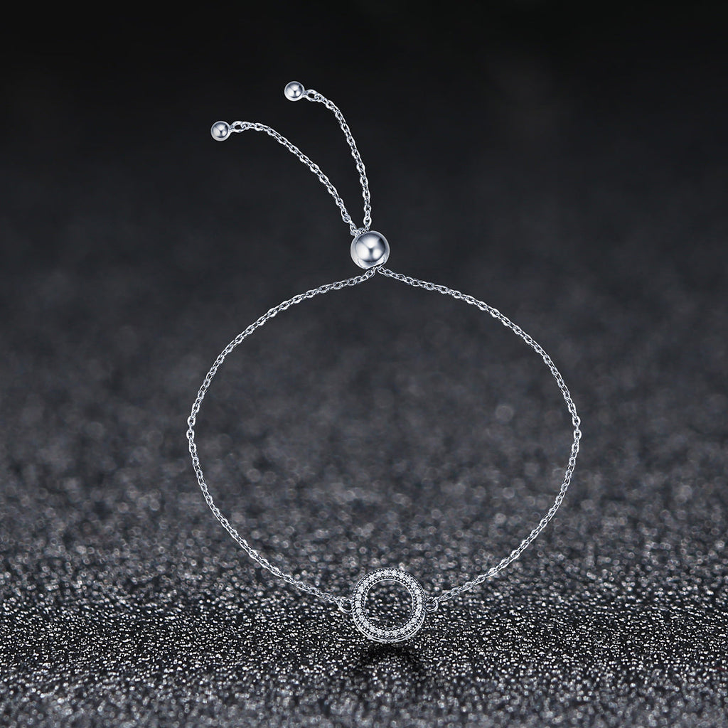 925 Sterling Silver Bracelet 26.5CM with 1.5*1.1CM Pendant for Unisex