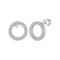 925 Sterling Silver 10mm Moissanite Earrings for Women