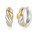 925 Sterling Silver Earrings with Plated White Gold and Gold for Women