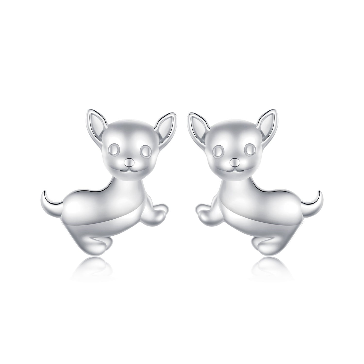 925 Sterling Silver Earrings Plated Platinum 10*12mm for Women