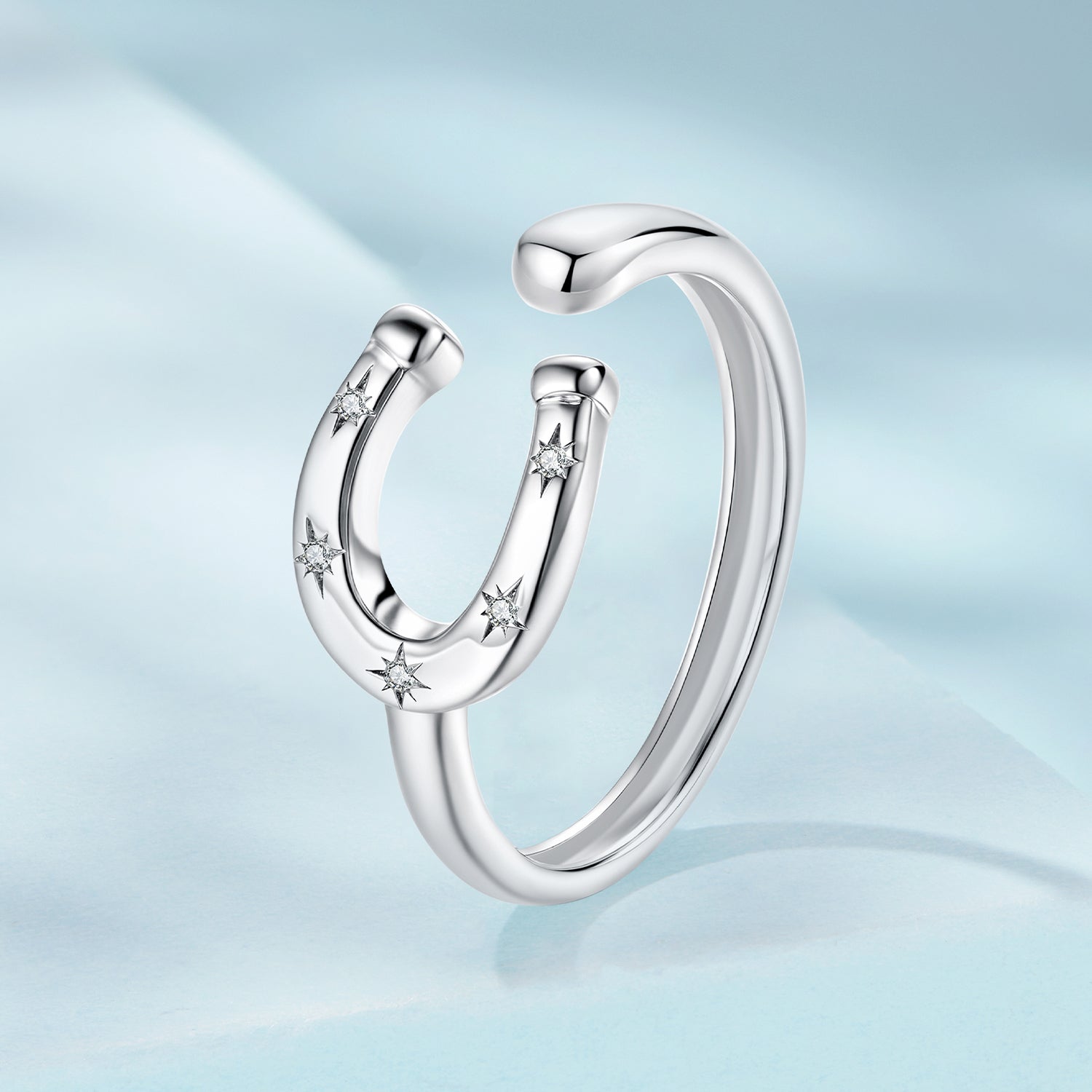 925 Sterling Silver & White Gold Plated Pavé CZ Ring