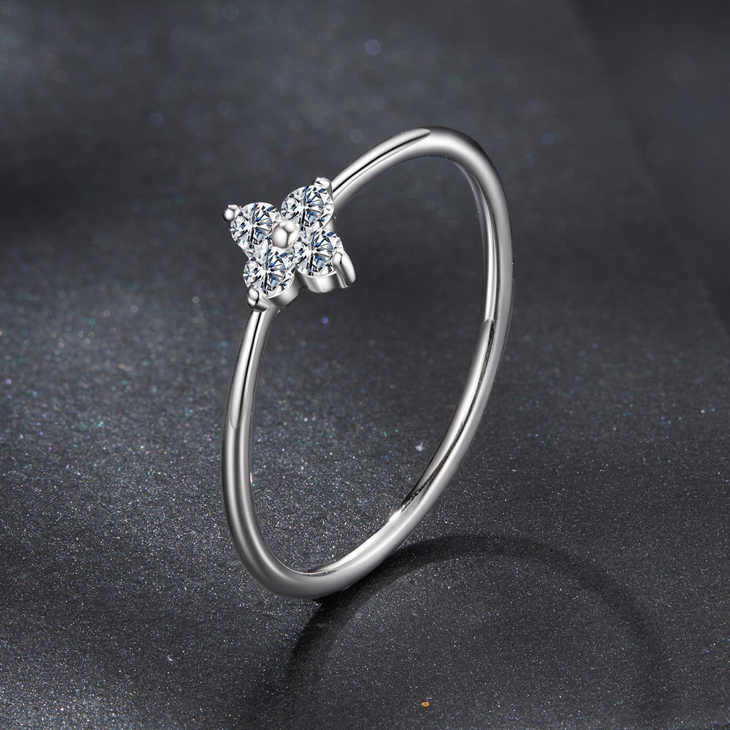 925 Sterling Silver Moissanite Size 6 Ring for Women