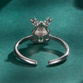 925 Sterling Silver Enamel Pavé CZ Ring