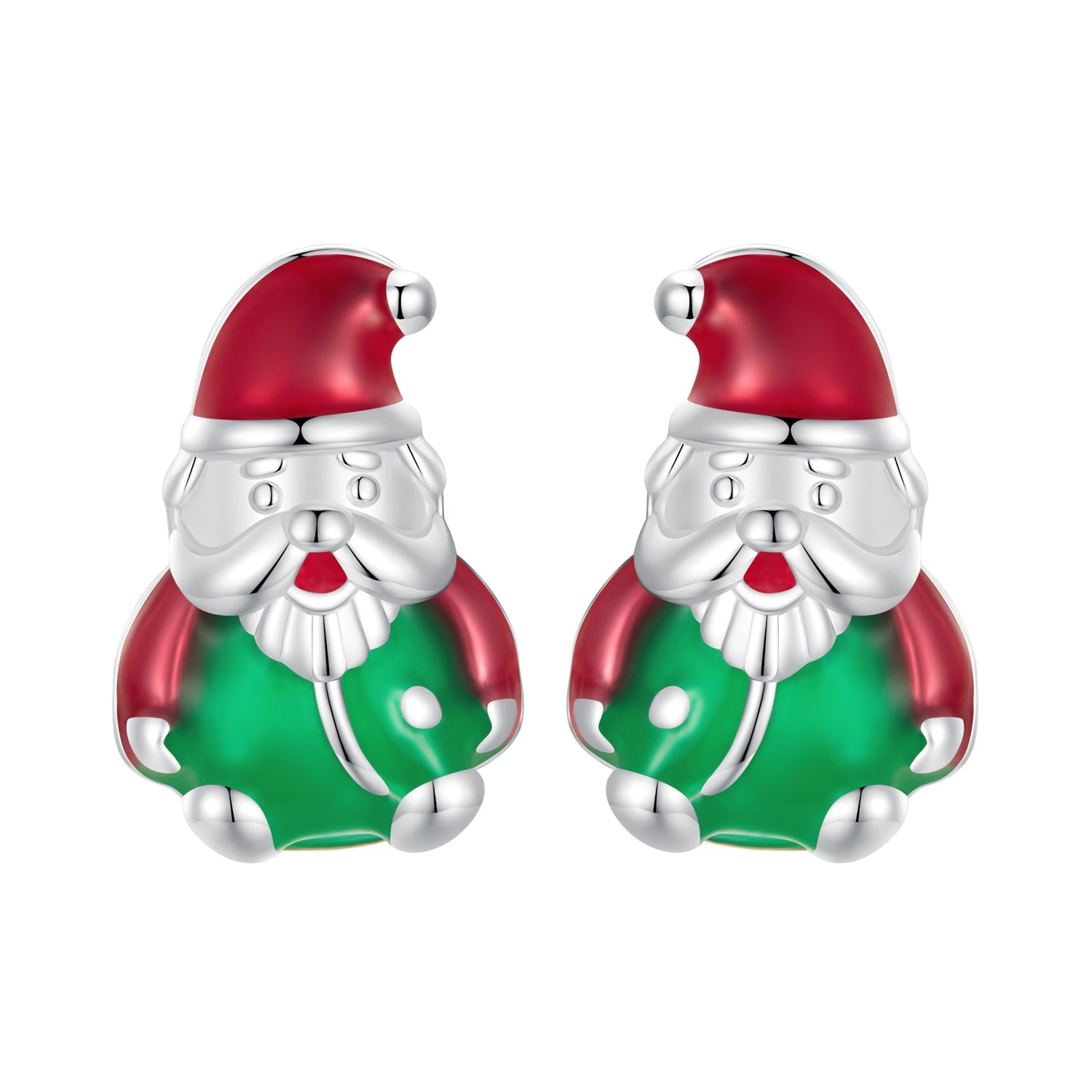 925 Sterling Silver 11*7mm Enamel Process Earrings