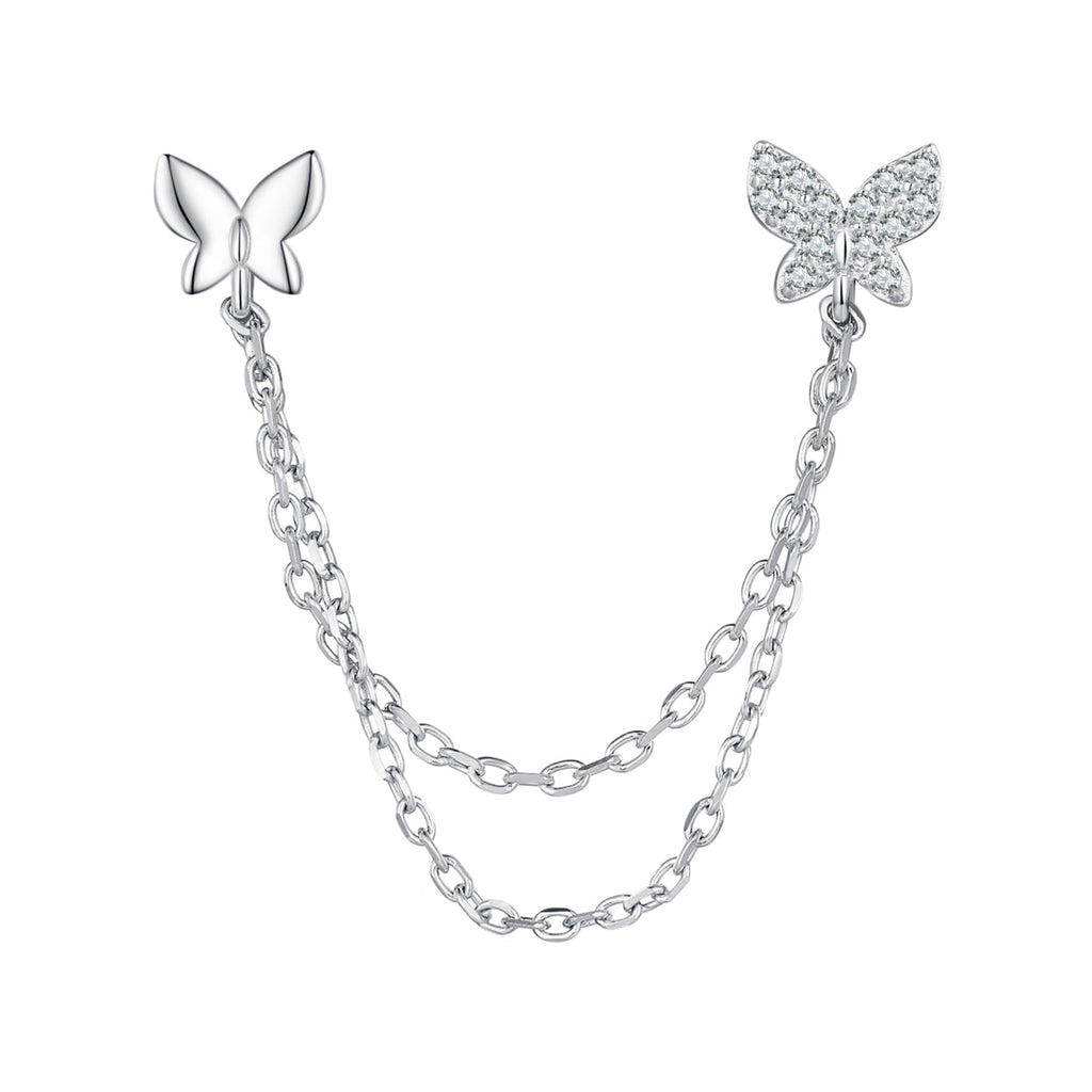 S925 Sterling Silver 40mm Pavé CZ Earrings