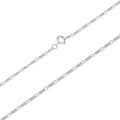 925 Sterling Silver 40cm Necklace with Plated White Gold