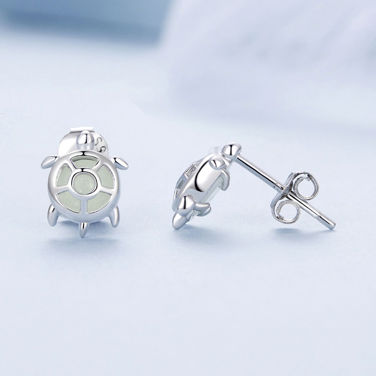 925 Sterling Silver Luminous Stone Earrings