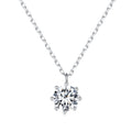 925 Sterling Silver Plated Platinum Moissanite Necklace 39+5cm for Women