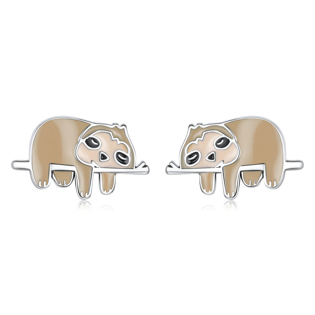 925 Sterling Silver Enamel Oxidized Earrings for Women, 0.7*1.2cm
