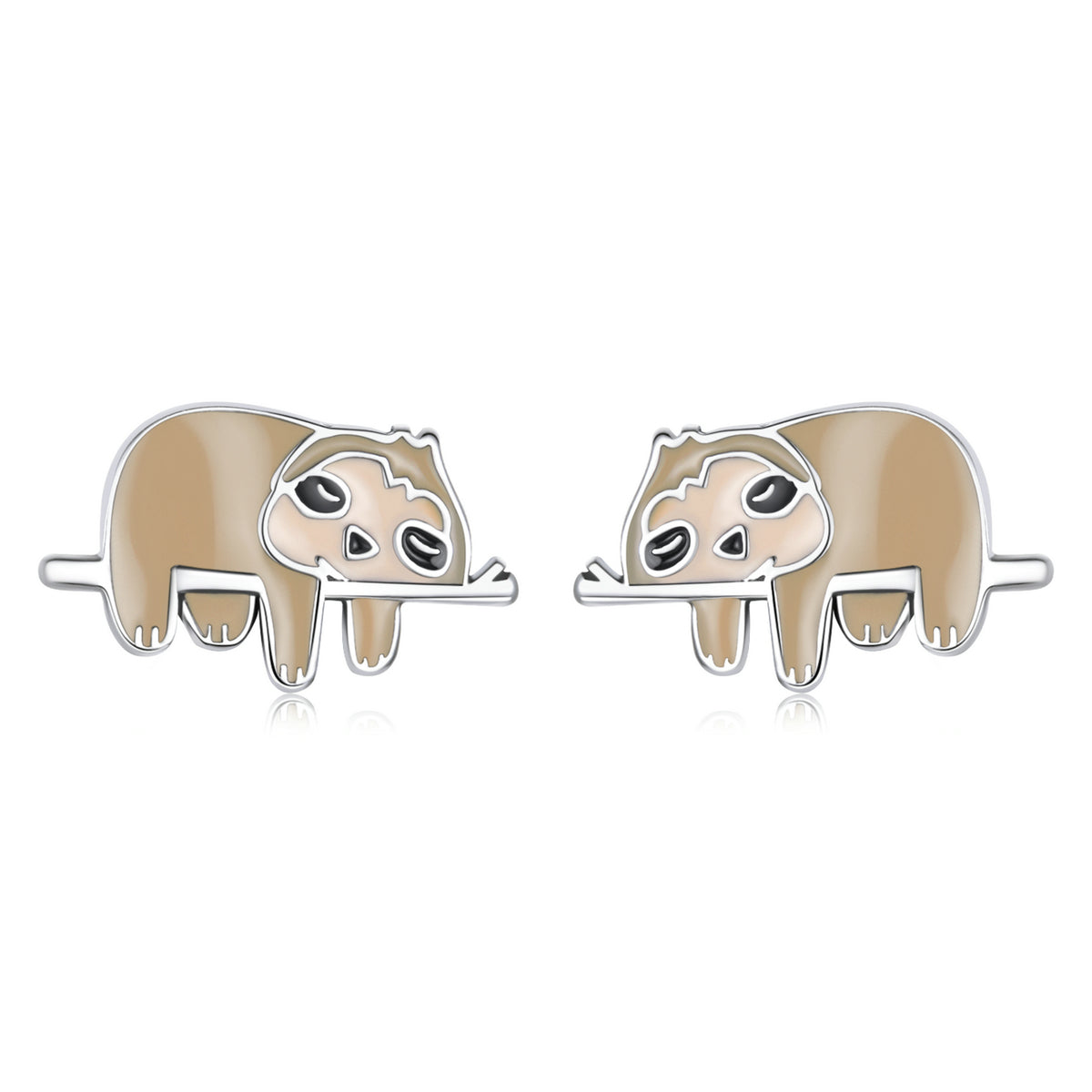 925 Sterling Silver Enamel Oxidized Earrings for Women, 0.7*1.2cm