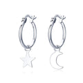 925 Sterling Silver Earrings 2.6x0.7cm for Women