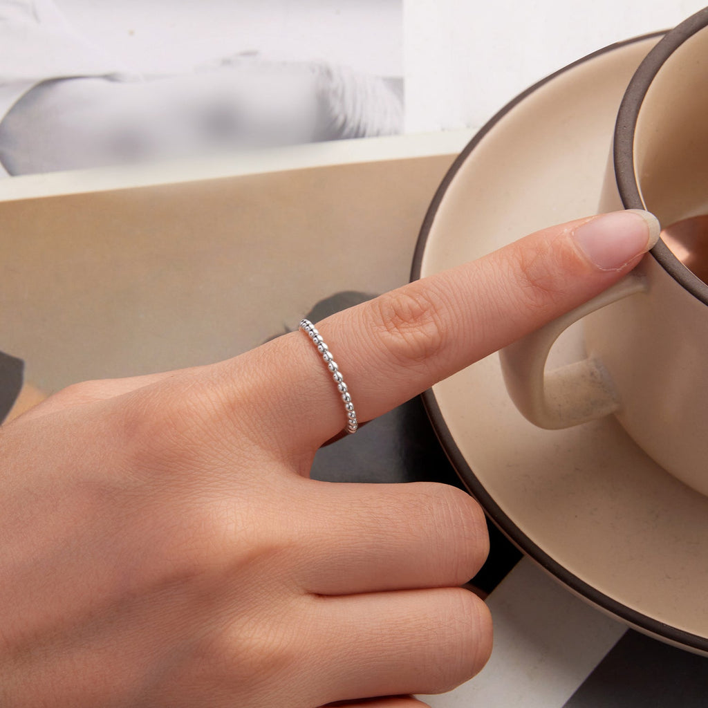 925 Sterling Silver Oxidized 0.17cm Ring for Women Size 6.0
