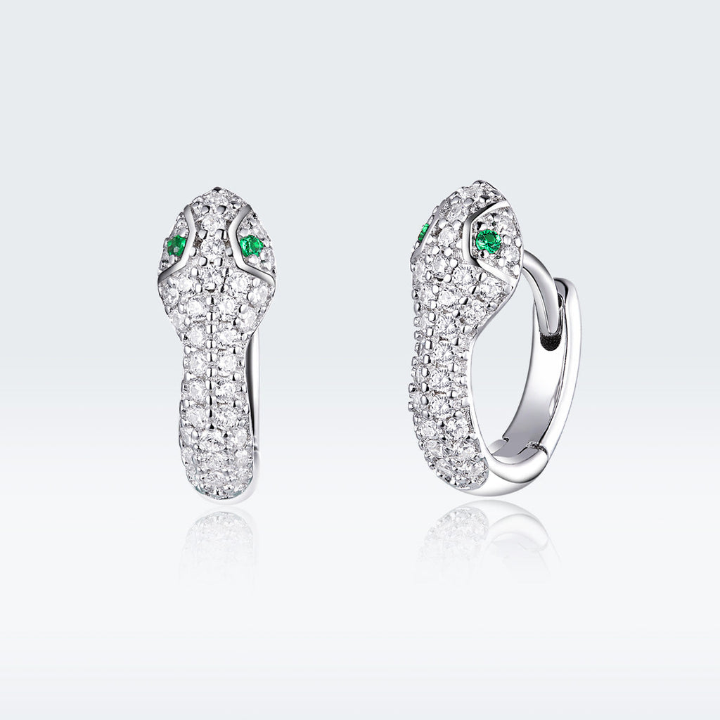 925 Sterling Silver Earrings with Plated Platinum and CZ for Women