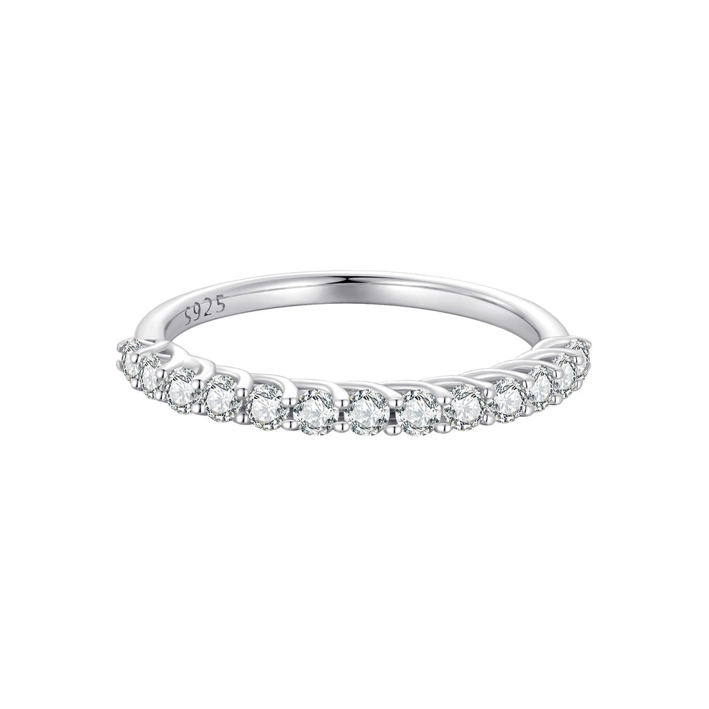 925 Sterling Silver Moissanite 0.03ct Ring Size 6A for Women