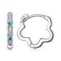925 Sterling Silver Earrings with Pavé Setting CZ and Platinum Plating for Women