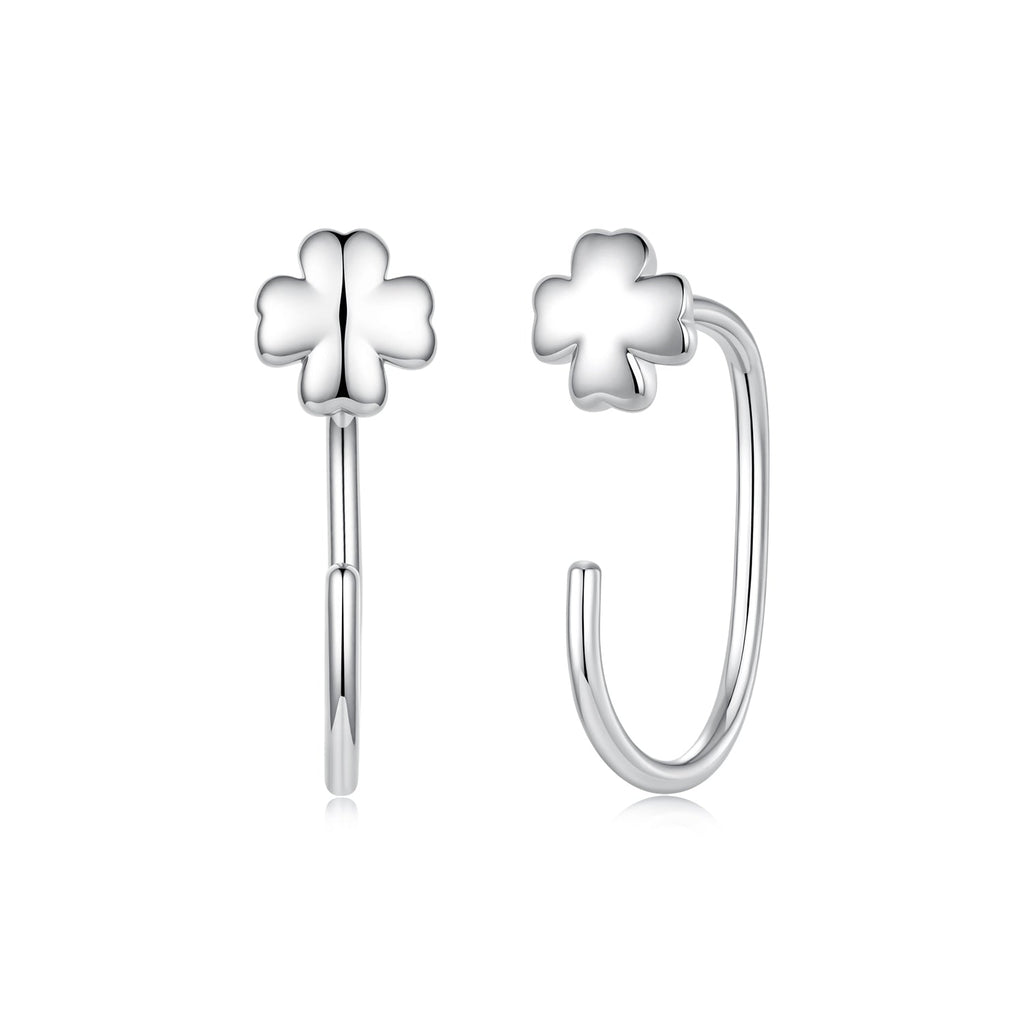 S925 Silver Brass and White Gold Plated 1.4cm Earrings for Women