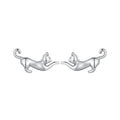 925 Sterling Silver Oxidized Earrings - 7*11mm for Women