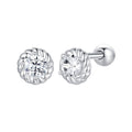 925 Sterling Silver 3mm Moissanite Earrings for Women